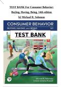 Test Bank for Consumer Behavior&colon; Buying&comma; Having&comma; and Being 14th Edition by Michael R&period; Solomon & Cristel Antonia Russell &vert; All Chapters Covered