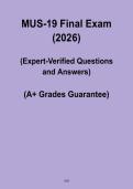 MUS-19 Final Exam 2026 &ndash; Music Theory & Appreciation Study PDF