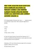 NEW YORK ADJUSTER EXAM QUESTIONS WITH COMPLETE SOLUTIONS 100 PERCENT CORRECT AND VERIFIED ALREADY PASSED UPDATED REVIEW PAPER 2026 QUESTIONS AND CORRECT ANSWERS GRADED A&plus;