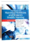 Test bank for Foundations of maternal newborn and women health nursing all chapters covered 8th edition by Murray ISBN-13  978-0323827386 Graded A&plus;