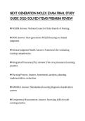 NEXT GENERATION NCLEX EXAM FINAL STUDY GUIDE 2026 SOLVED ITEMS PREMIUM REVIEW