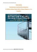 Introduction to Statistical Investigations 2nd Edition Test Bank &lpar;ISBN 978-1119683452&rpar; &ndash; Beth L&period; Chance &vert; Complete Exam Questions & Verified Answers &vert; 2026 Exam Prep PDF