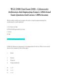 WGU D488 Final Exam D488 &ndash; Cybersecurity Architecture And Engineering &lpar;Casp&plus;&rpar; &sol; 2026 Actual Exam Questions And Correct &sol; 100&percnt; Accurate