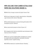 NFPA 1033 AND YOUR CAREER ACTUAL EXAM PAPER 2026 SOLUTIONS GRADED A&plus;