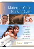 Test bank for maternal child nursing care 7th edition by Shanonn E Perry chapter 1-55 complete latest updated 2026  ISBN-13  978-0323776714 with verified answers 