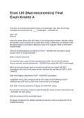 Econ 100 &lpar;Macroeconomics&rpar; Final Exam-Graded A