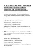 NGN ATI MENTAL HEALTH PROCTORED EXAM EXAMINATION TEST 2026 COMPLETE QUESTIONS AND ANSWERS GRADED A&plus;