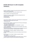 ECON 100 Exam -1 with Complete Solutions