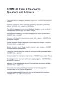 ECON 100 Exam 2 Flashcards Questions and Answers