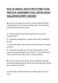 NGN ATI MENTAL HEALTH PROCTORED EXAM PRACTICE ASSESSMENT 2026 CERTIFICATION EVALUATION EXPERT CHECKED