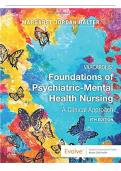 Test bank varcarolis foundations of psychiatric mental health nursing a clinical 9th edition by margaret jordan halter chapter 1-36 newly updateed and gradedA&plus;