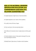 NGN ATI PN MATERNAL NEWBORN CERTIFICATION EVALUATION 2026 COMPREHENSIVE QUESTIONS FULL SOLUTIONS GUARANTEED PASS