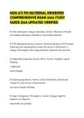 NGN ATI PN MATERNAL NEWBORN COMPREHENSIVE EXAM 2026 STUDY GUIDE Q&A UPDATED VERIFIED
