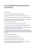 Econ 100 UNR Final Exam Questions and Answers