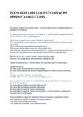 ECON100 EXAM 1 QUESTIONS WITH VERIFIED SOLUTIONS