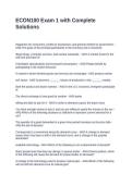 ECON100 Exam 1 with Complete Solutions