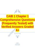CAIB 1 Chapter 1 Comprehensive Questions &lpar;Frequently Tested&rpar; with Verified Answers Graded A&plus;