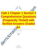 Caib 1 Chapter 1 Section 3 Comprehensive Questions &lpar;Frequently Tested&rpar; with Verified Answers Graded A&plus;