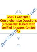 CAIB 1 Chapter 8 Comprehensive Questions &lpar;Frequently Tested&rpar; with Verified Answers Graded A&plus;