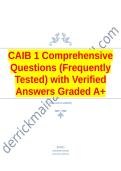 CAIB 1-Comprehensive Questions &lpar;Frequently Tested&rpar; with Verified Answers Graded A&plus; Package Deal