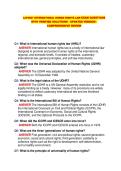 LCP4807 INTERNATIONAL HUMAN RIGHTS LAW EXAM QUESTIONS WITH VERIFIED SOLUTIONS - UPDATED VERSION - COMPREHENSIVE REVIEW