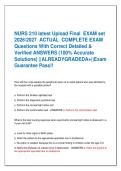 NURS 210 latest Upload Final  EXAM set  20262027  ACTUAL  COMPLETE EXAM  Questions With Correct Detailed &  Verified ANSWERS &lpar;100&percnt; Accurate  Solutions&rpar; &vert;&vert;ALREADYGRADEDA&plus;&vert;&vert;Exam  Guarantee Pass&excl;&excl;