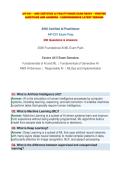 AIF C01 &ndash; AWS CERTIFIED AI PRACTITIONER EXAM READY - VERIFIED QUESTIONS AND ANSWERS - COMPREHENSIVE LATEST VERSION
