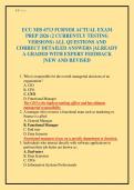 ECU MIS 6713 FURNER ACTUAL EXAM PREP 2026 &lpar;2 CURRENTLY TESTING VERSIONS&rpar; ALL QUESTIONS AND CORRECT DETAILED ANSWERS &vert;ALREADY A GRADED WITH EXPERT FEEDBACK &vert;NEW AND REVISED