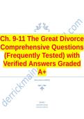 Introduction to The Great Divorce and Chapters 1-7 Quiz Comprehensive Questions &lpar;Frequently Tested&rpar; with Verified Answers Graded A&plus;