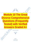 The Great Divorce Chapter 1-7 Comprehensive Questions &lpar;Frequently Tested&rpar; with Verified Answers Graded A&plus;