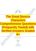 The Great Divorce Comprehensive Questions &lpar;Frequently Tested&rpar; with Verified Answers Graded A&plus;