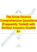 The Great Divorce Study Guide CH&period; 1-5 Comprehensive Questions &lpar;Frequently Tested&rpar; with Verified Answers Graded A&plus;