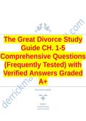 The Great Divorce Test Comprehensive Questions &lpar;Frequently Tested&rpar; with Verified Answers Graded A&plus;