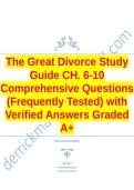 Ch&period; 9-11 The Great Divorce Comprehensive Questions &lpar;Frequently Tested&rpar; with Verified Answers Graded A&plus;