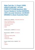 Wake Tech Nur 111 Exam1 &lpar;2026&rpar;  UPDATE 20262027  ACTUAL   COMPLETE EXAM Questions With  Correct Detailed & Verified ANSWERS  &lpar;100&percnt; Accurate Solutions&rpar; &vert;&vert;ALREADY  GRADED A&plus;&vert;&vert;Exam Guarantee Pass&excl;&excl; 