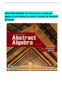Solution Manual for A First Course in Abstract Algebra&comma; 8th Edition by John B&period; Fraleigh & Neal Brand &vert; Chapters 1-57  &vert; Step-by-Step Proofs  &vert; Downloadable PDF