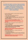 ILLINOIS SECURITY CONTRACTOR LICENSING ACTUAL EXAM PREP 2026 ALL QUESTIONS AND CORRECT DETAILED ANSWERS WITH RATIONALES ALREADY A GRADED WITH EXPERT FEEDBACK &vert;CURRENTLY TESTING &vert;NEW AND REVISED