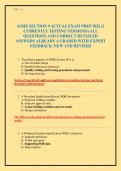 ASME SECTION 9 ACTUAL EXAM PREP 2026 &lpar;2 CURRENTLY TESTING VERSIONS&rpar; ALL QUESTIONS AND CORRECT DETAILED ANSWERS ALREADY A GRADED WITH EXPERT FEEDBACK &vert;NEW AND REVISED
