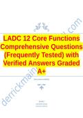 LADC 12 Core Functions Comprehensive Questions &lpar;Frequently Tested&rpar; with Verified Answers Graded A&plus;
