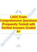 LADC Exam Comprehensive Questions &lpar;Frequently Tested&rpar; with Verified Answers Graded A&plus;