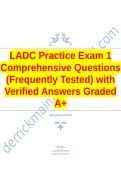 LADC Practice Exam 1 Comprehensive Questions &lpar;Frequently Tested&rpar; with Verified Answers Graded A&plus;