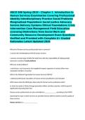 HSCO 500 Spring 2019 - Chapter 1  Introduction to Human Services Examination Covering Professional Identity Interdisciplinary Practice Social Problems Marginalized Populations Social Justice Advocacy Service Delivery Systems Ethical Foundations Crisis Int