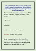 AHIMA CCA FINAL EXAM LATEST 2026-2027 ACTUAL EXAM WITH  COMPLETE 100 QUESTIONS AND CORRECT DETAILED ANSWERS  &lpar;100&percnt; VERIFIED ANSWERS&rpar; &vert;ALREADY GRADED A&plus;&vert; &vert;&vert;PROFESSOR  VERIFIED&vert;&vert; &vert;&vert;BRANDNEW&excl;&excl;&excl;&vert;&vert;