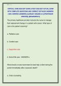 CRITICAL CARE HESI EXIT EXAM LATEST 2026-2027 ACTUAL EXAM  WITH COMPLETE QUESTIONS AND CORRECT DETAILED ANSWERS  &lpar;100&percnt; VERIFIED ANSWERS&rpar; &vert;ALREADY GRADED A&plus;&vert; &vert;&vert;PROFESSOR  VERIFIED&vert;&vert; &vert;&vert;BRANDNEW&excl;&excl;&excl;&vert;&vert;