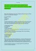 SECURITY EXAM QUESTIONS LATEST EXAM  SOLVED  QUESTIONS & ANSWERS VERIFIED 100&percnt;   GRADED A&plus; 
