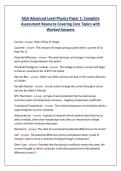 AQA Advanced Level Physics Paper 1&colon; Complete Assessment Resource Covering Core Topics with Worked Answers