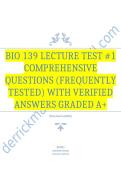  bio 139 l Comprehensive Questions &lpar;Frequently Tested&rpar; with Verified Answers Graded A&plus; Package Deal