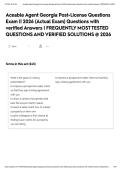 Aceable Agent Georgia Post-License Questions Exam &vert;&vert; 2026 &lpar;Actual Exam&rpar; Questions with verified Answers &vert; FREQUENTLY MOST TESTED QUESTIONS AND VERIFIED SOLUTIONS &commat; 2026