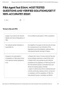 FIBA Agent Test EXAM&comma; MOST TESTED QUESTIONS AND VERIFIED SOLUTIONS&sol;GET IT 100&percnt; ACCURATE&excl;&excl; 2026&excl;&excl;