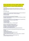 HCCA CHC&sol;CHPC ACTUAL EXAM PAPER 2026  QUESTIONS WITH SOLUTIONS GRADED A&plus; 